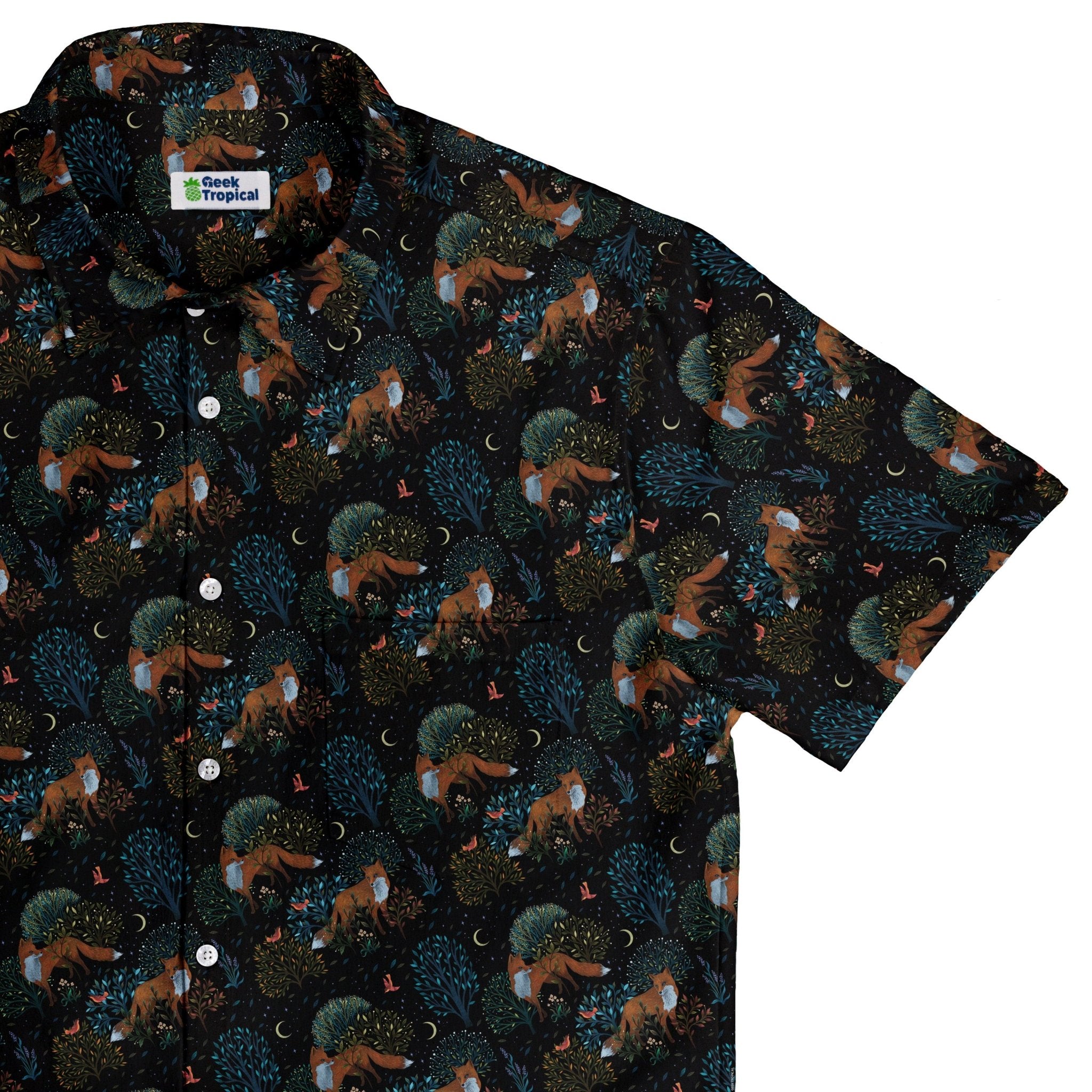 Forest Foxes Button Up Shirt 1