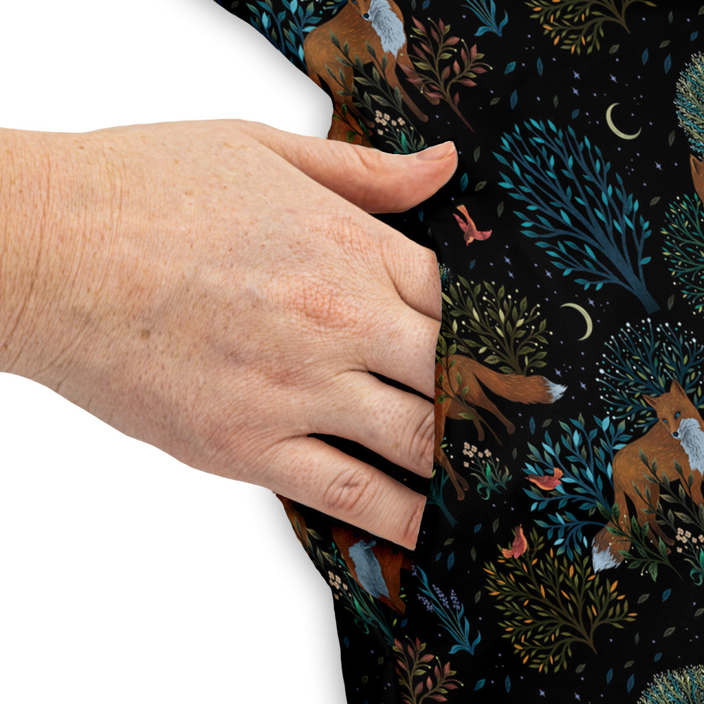 Forest Foxes Sleeveless Dress Pocket