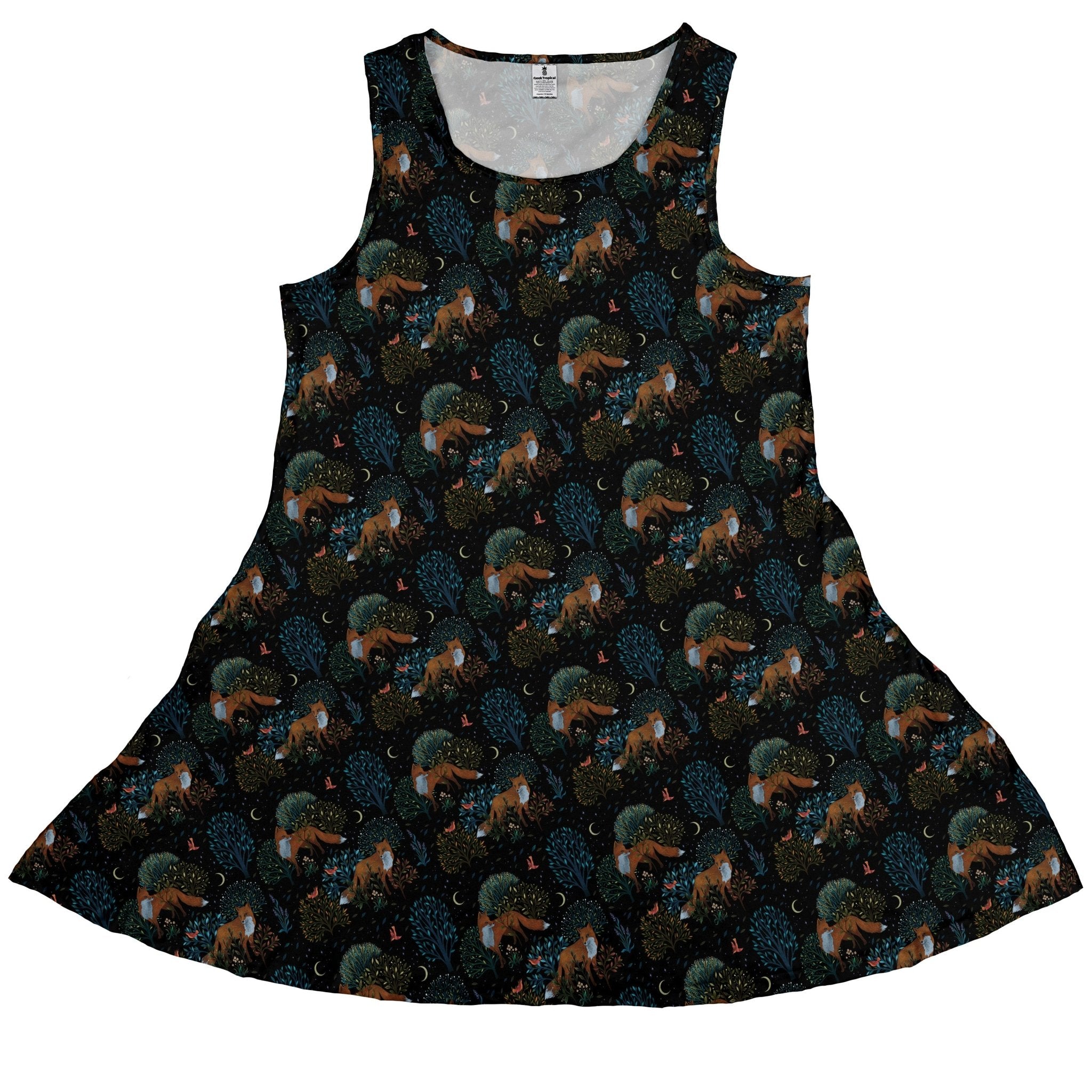 Forest Foxes Sleeveless Dress 1