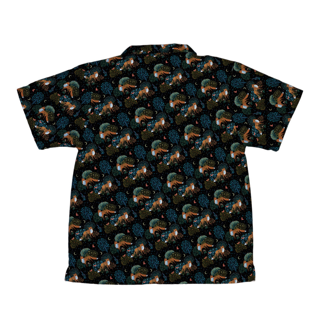 Forest Foxes Youth Hawaiian Shirt Back