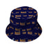 Four Calling Birds Bucket Hat Black Stitching