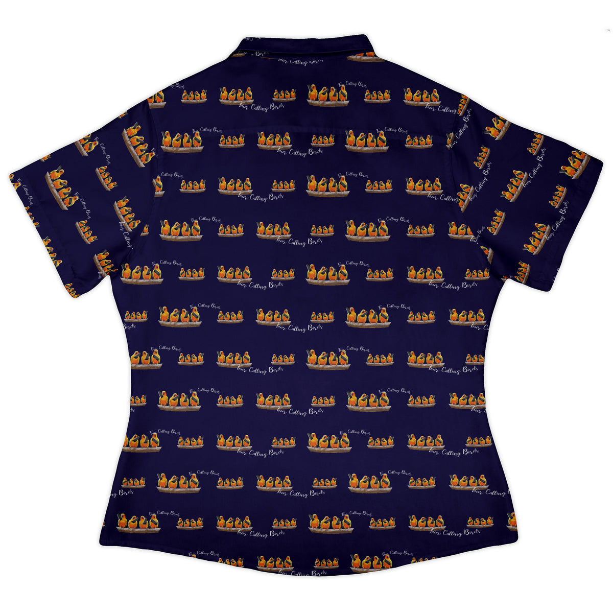 Four Calling Birds Curvy Button Up Shirt womens back