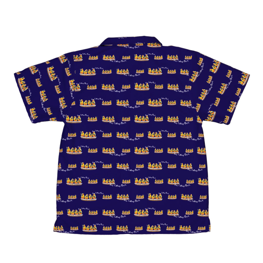 Four Calling Birds Youth Hawaiian Shirt Back
