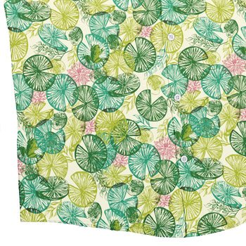 Frog Among Lilies Button Up Shirt Geek Nerd 0925 adult sizing All Adult Button Up Shirts