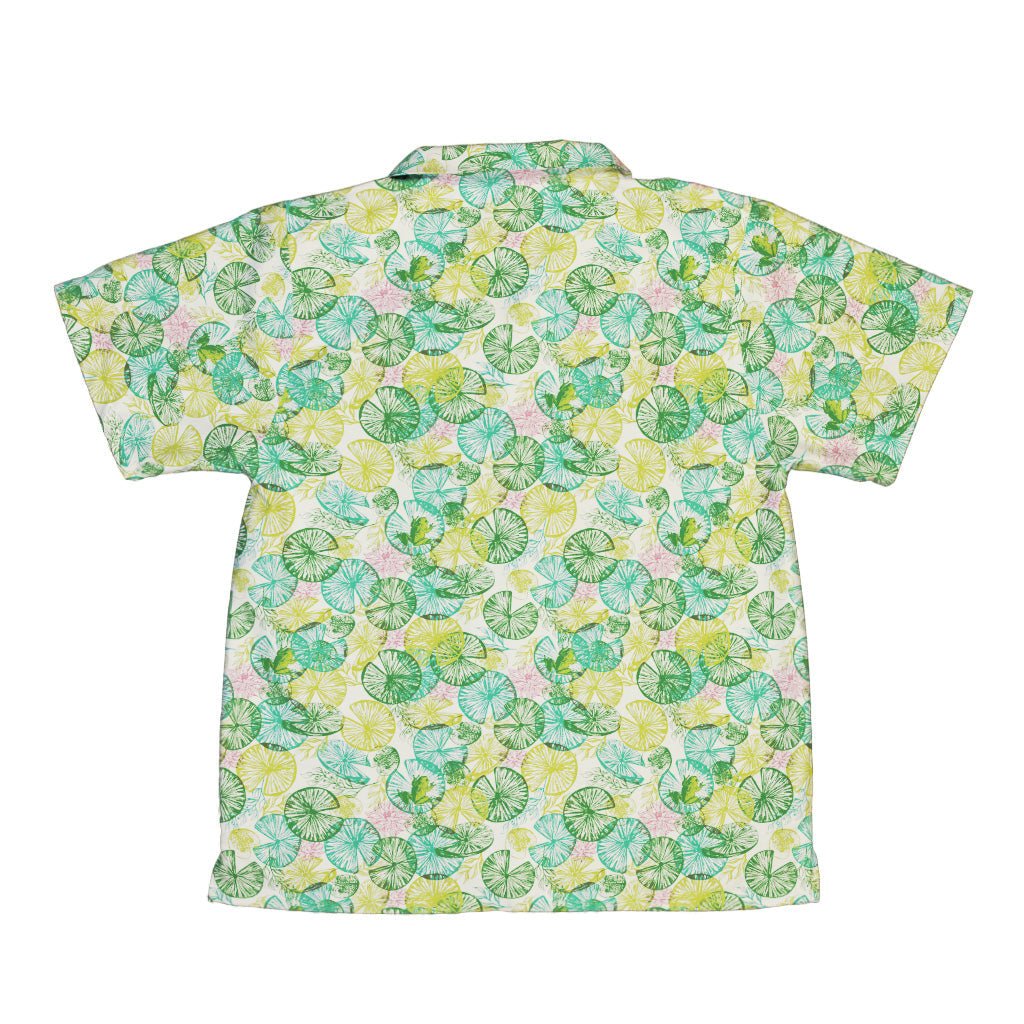 Frog Among Lilies Youth Hawaiian Shirt Geek Nerd 0925 Animal Patterns Botany Print