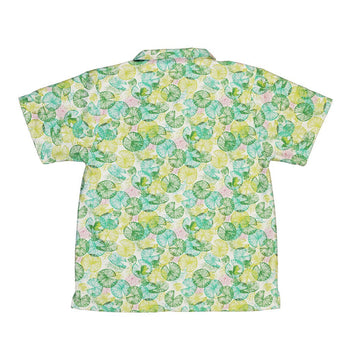 Frog Among Lilies Youth Hawaiian Shirt Geek Nerd 0925 Animal Patterns Botany Print