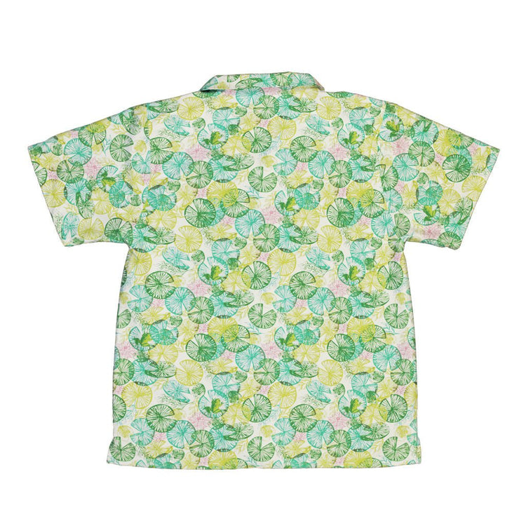 Frog Among Lilies Youth Hawaiian Shirt Geek Nerd 0925 Animal Patterns Botany Print