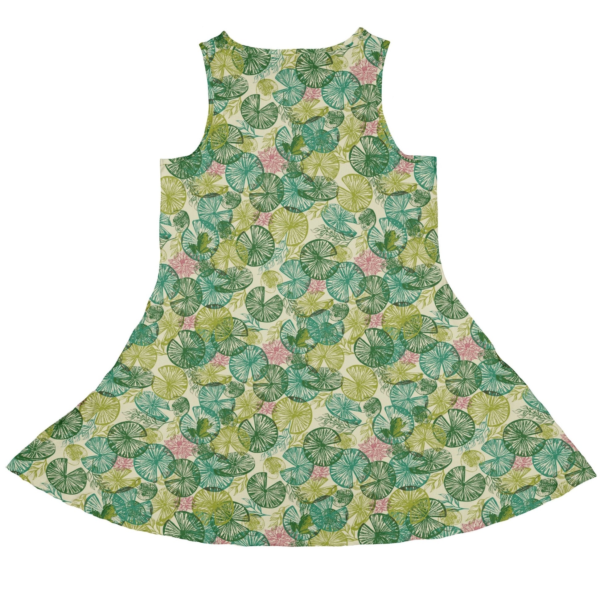 Frog Among Lilies Dress Geek Nerd 0925 Animal Patterns Botany Print