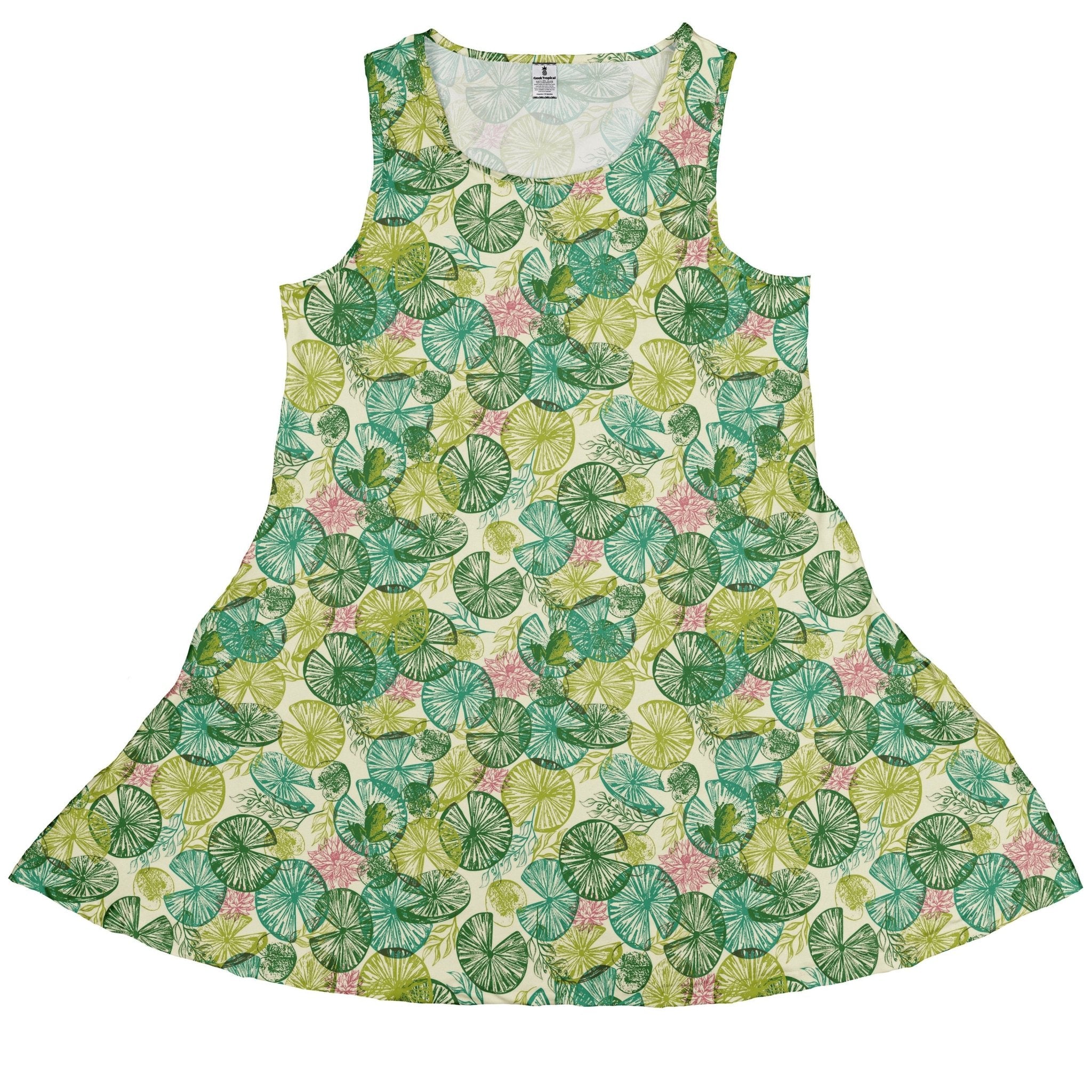 Frog Among Lilies Dress Geek Nerd 0925 Animal Patterns Botany Print