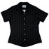 Frog Population Black Curvy Button Up Shirt womens front