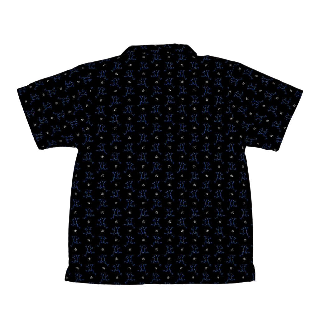 Frog Population Black Youth Hawaiian Shirt Back
