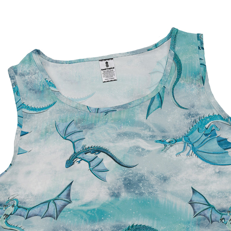 Frost Dragons Dress Geek Nerd Christmas Print Designs by Nathan Fantasy Prints