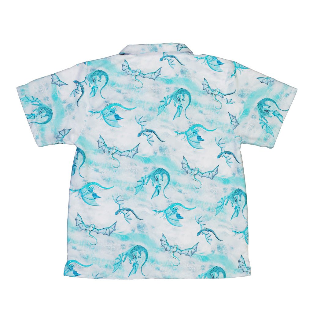 Frost Dragons Youth Hawaiian Shirt Geek Nerd Christmas Print Designs by Nathan Fantasy Prints