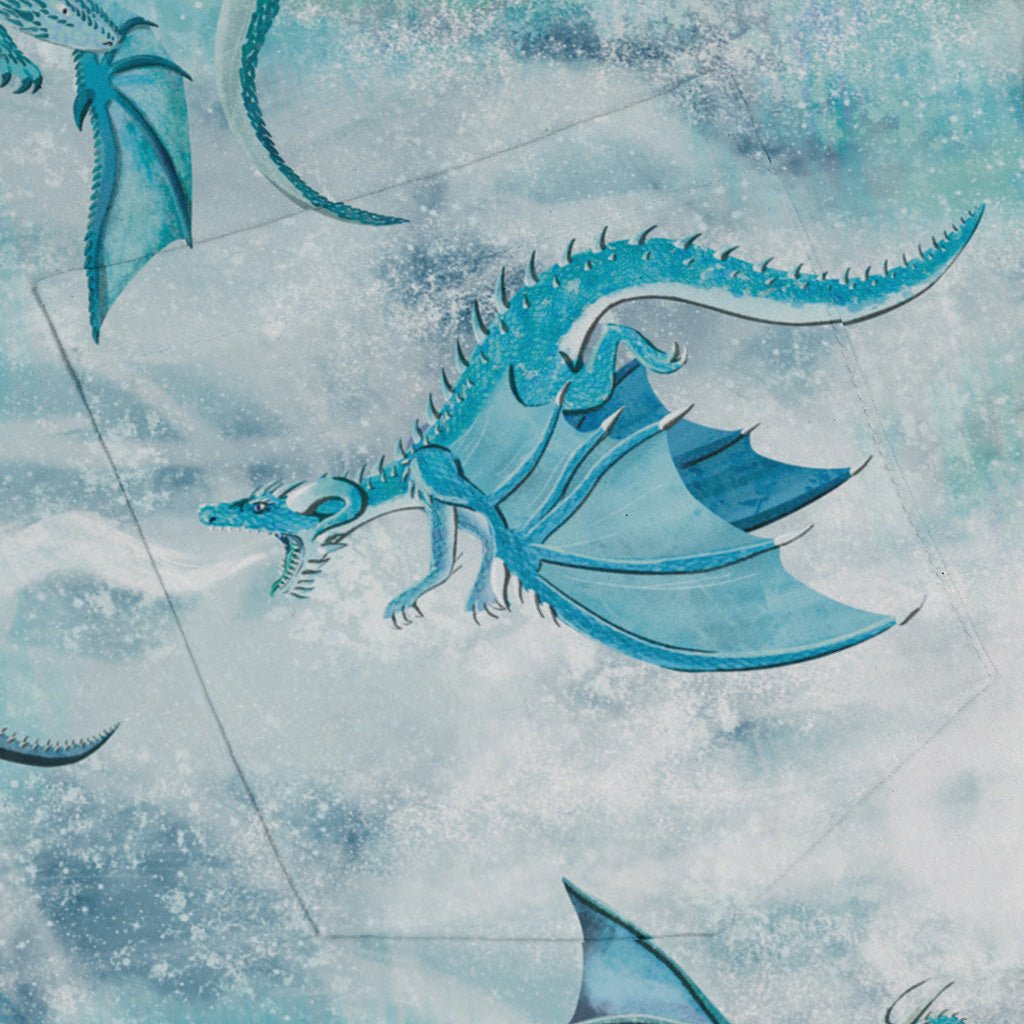 Frost Dragons Long Sleeve Button Up Shirt Geek Nerd adult sizing Christmas Print Designs by Nathan