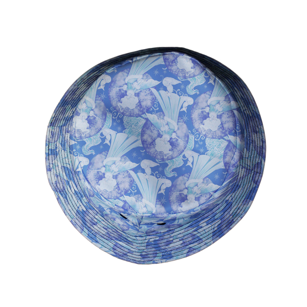 Frost Queen Silver Fox Bucket Hat Top View