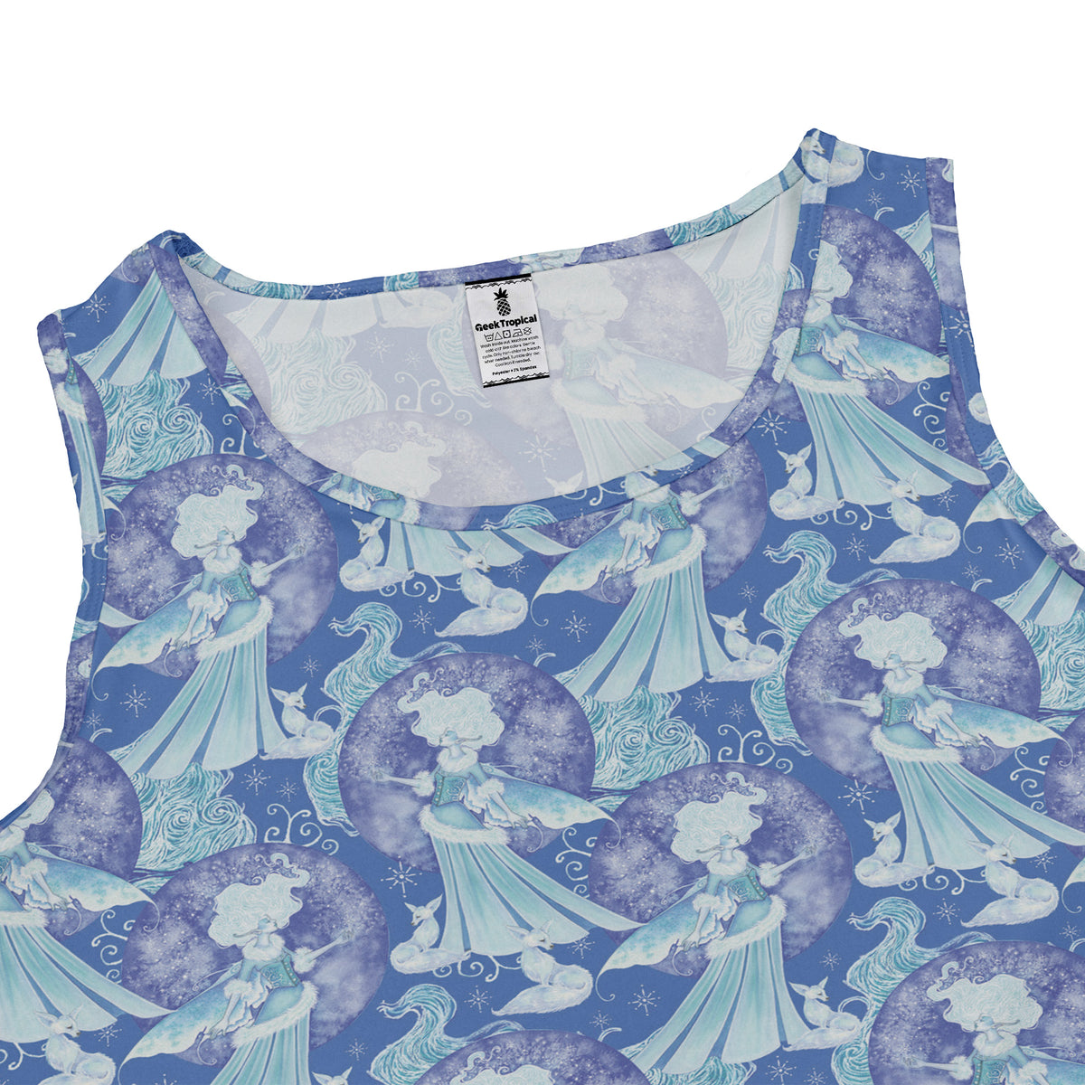 Frost Queen Silver Fox Sleeveless Dress close front