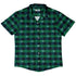 Frosted Green Plaid Button Up Shirt Hawaiian Front