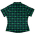 Frosted Green Plaid Curvy Button Up Shirt womens back