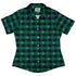Frosted Green Plaid Curvy Button Up Shirt womens front