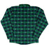 Frosted Green Plaid Long Sleeve Button Up Shirt back