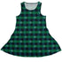 Frosted Green Plaid Sleeveless Dress front