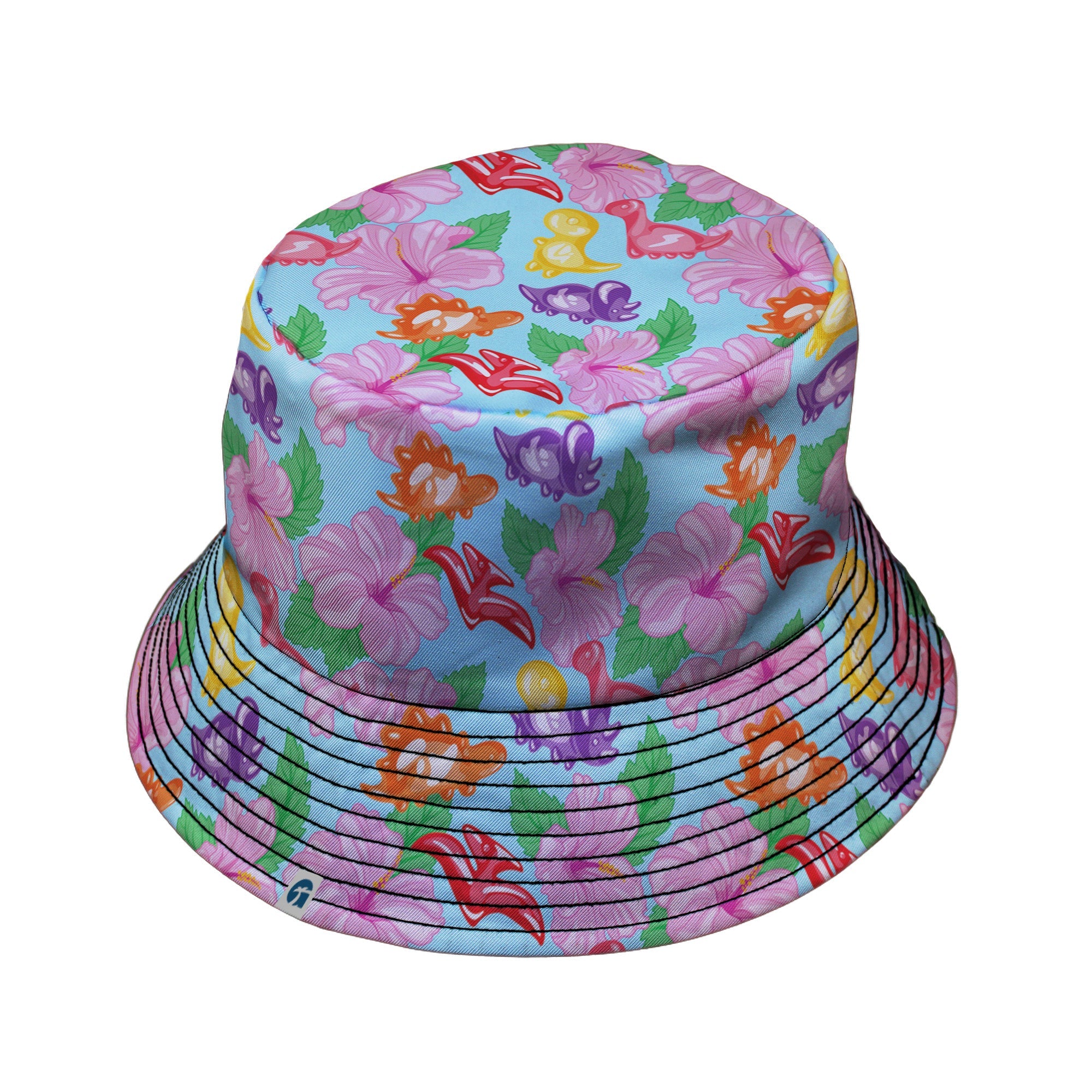 Fruit Snack Dinos Bucket Hat Geek Nerd 0925 Animal Patterns Design by Julie Kitzes