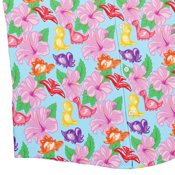 Fruit Snack Dinos Button Up Shirt Geek Nerd 0925 adult sizing All Adult Button Up Shirts