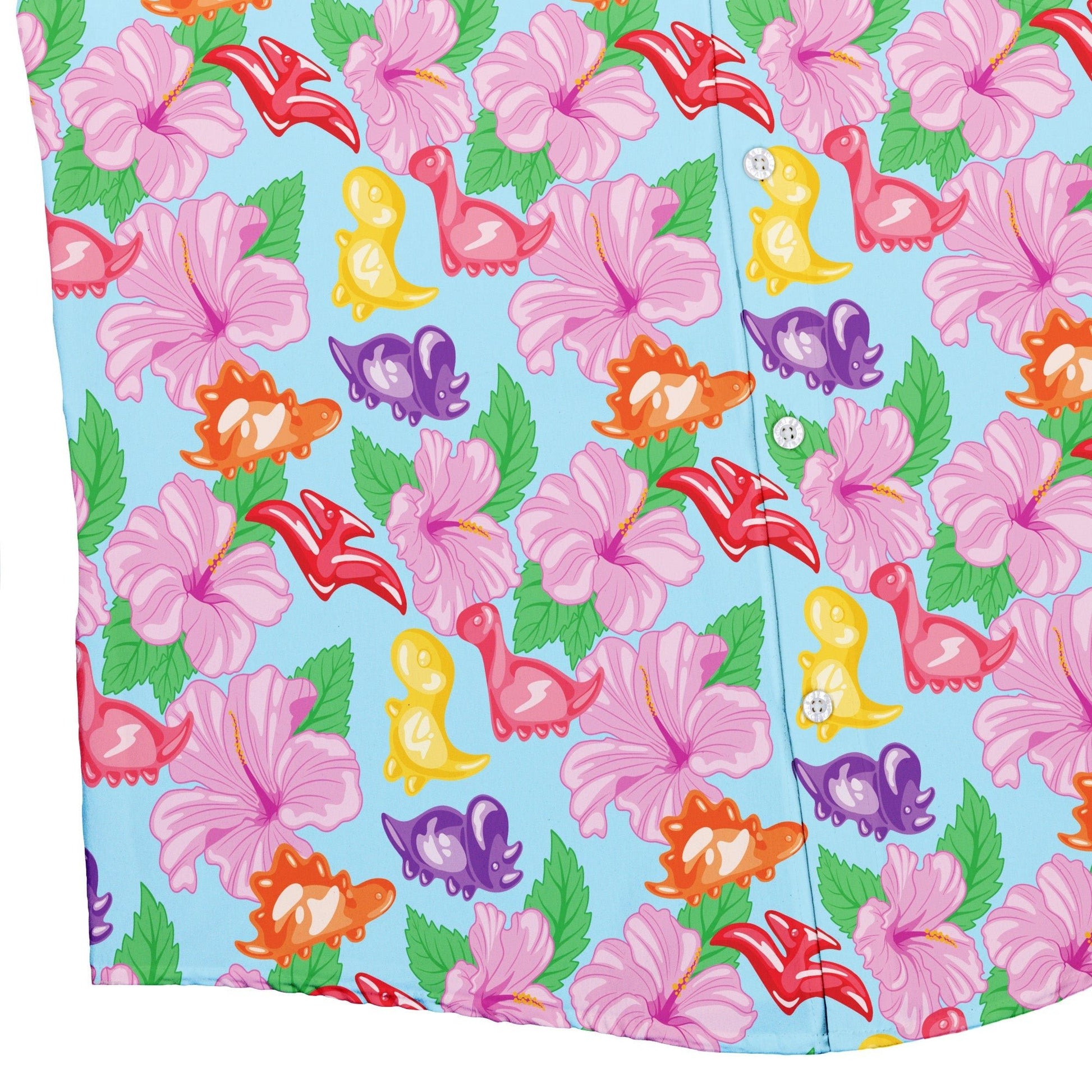 Fruit Snack Dinos Button Up Shirt Geek Nerd 0925 adult sizing All Adult Button Up Shirts