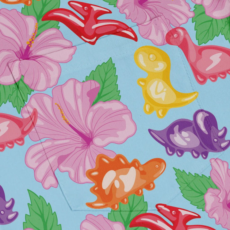 Fruit Snack Dinos Button Up Shirt Geek Nerd 0925 adult sizing All Adult Button Up Shirts