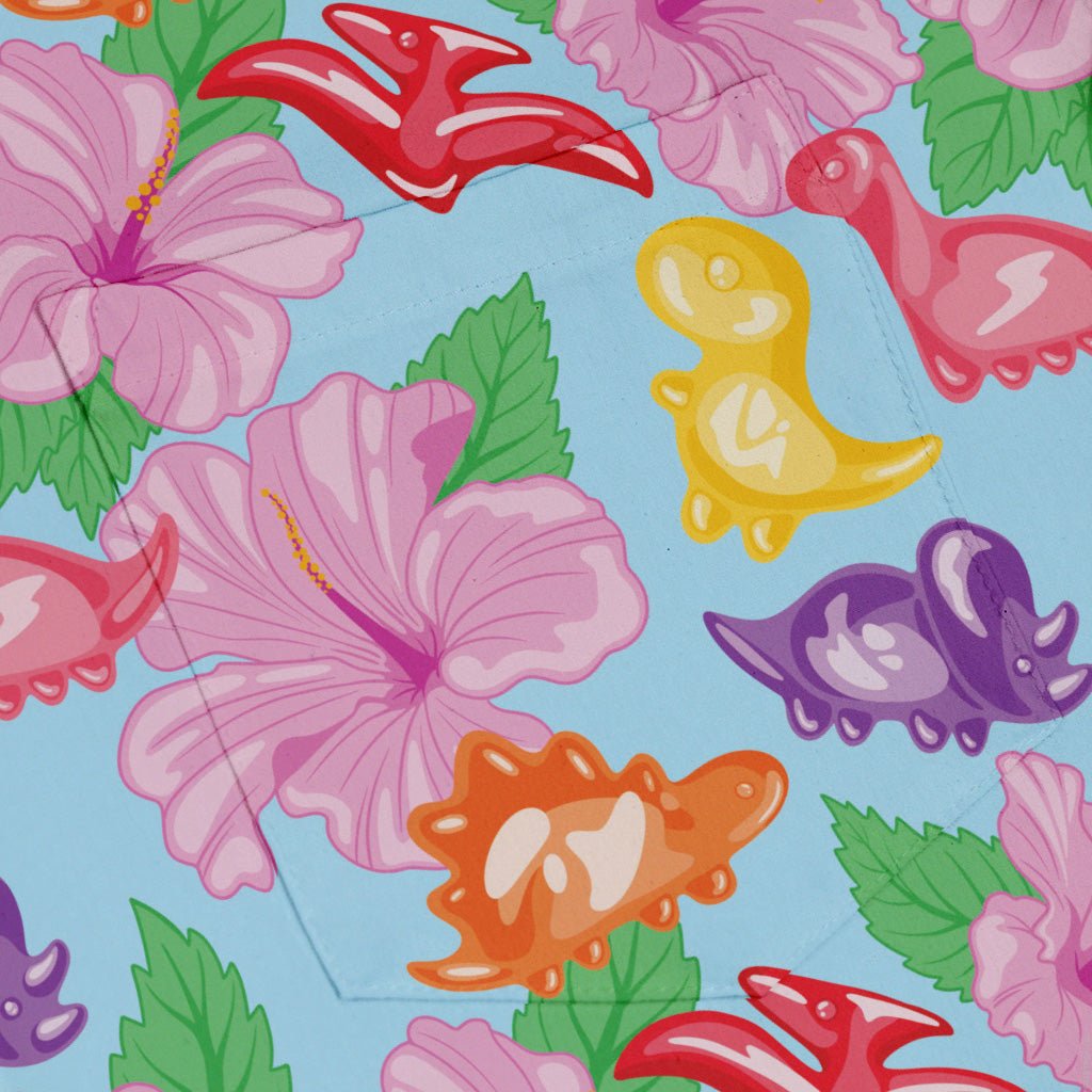 Fruit Snack Dinos Button Up Shirt Geek Nerd 0925 adult sizing All Adult Button Up Shirts