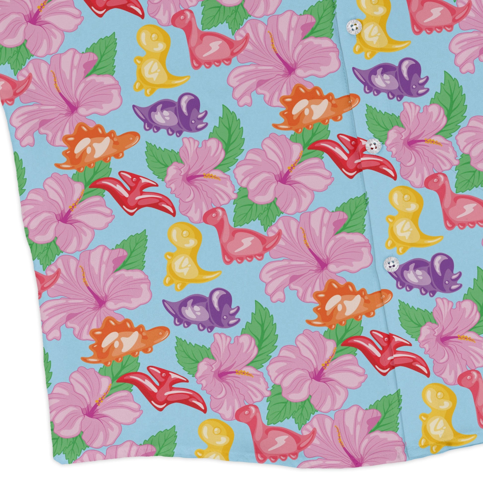 Fruit Snack Dinos Long Sleeve Button Up Shirt Geek Nerd 0925 adult sizing All Adult Button Up Shirts