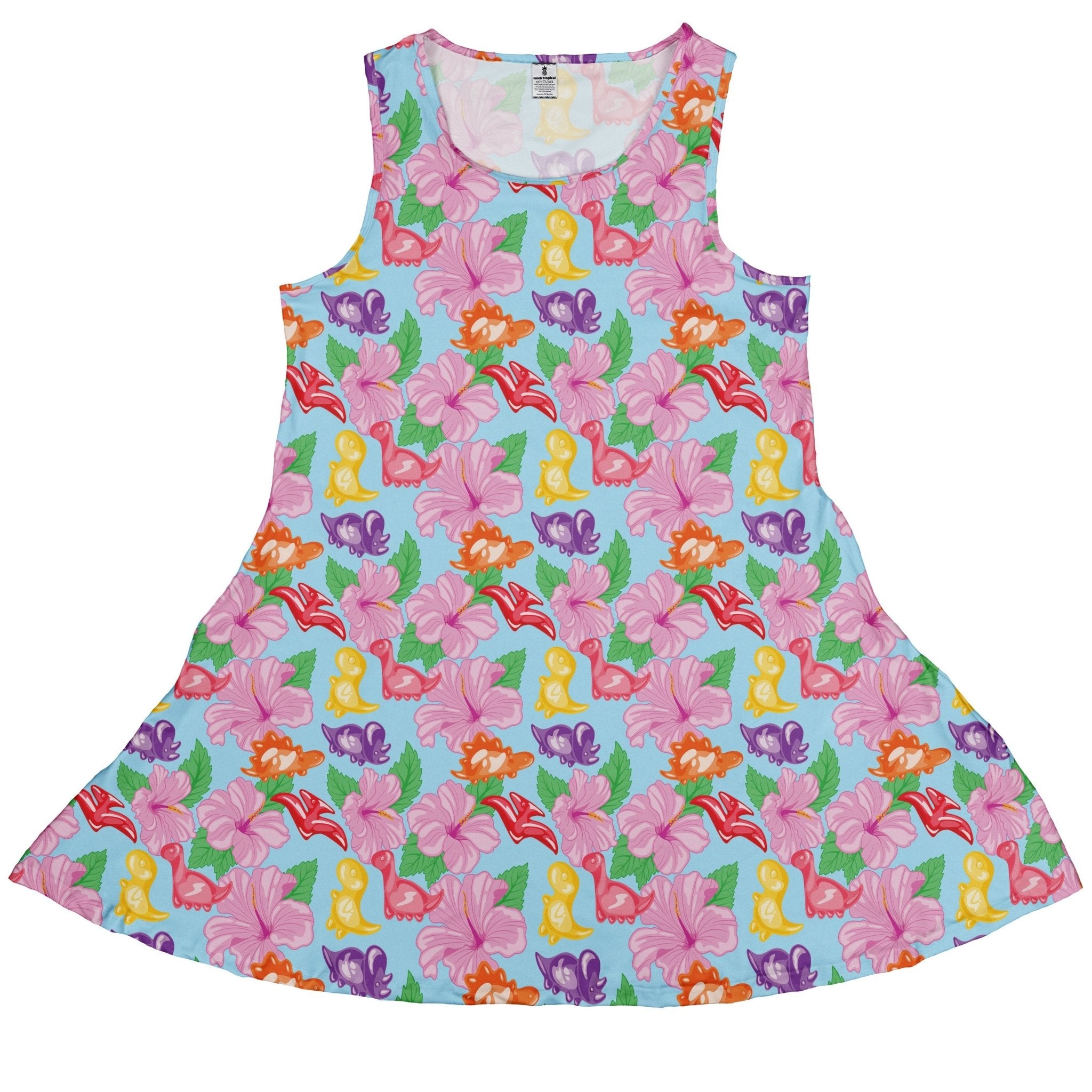 Fruit Snack Dinos Dress Geek Nerd 0925 Animal Patterns Design by Julie Kitzes