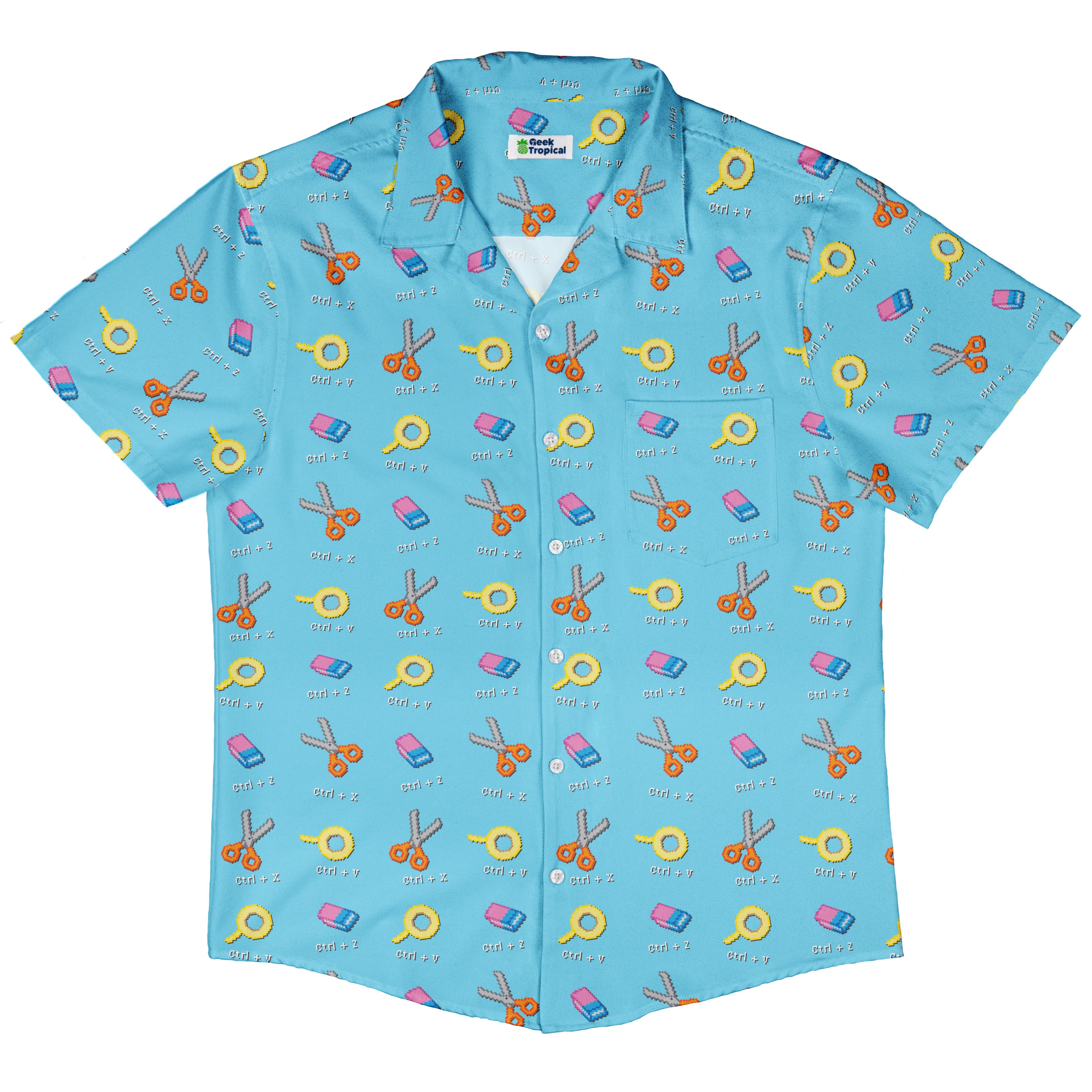 Full Control Button Up Shirt Hawaiian Front