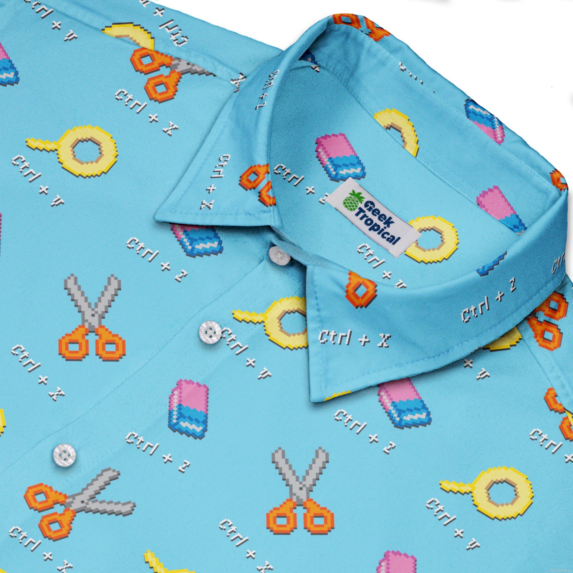 Full Control Button Up Shirt Neck
