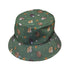 Fungis Green Bucket Hat Gray Stitching