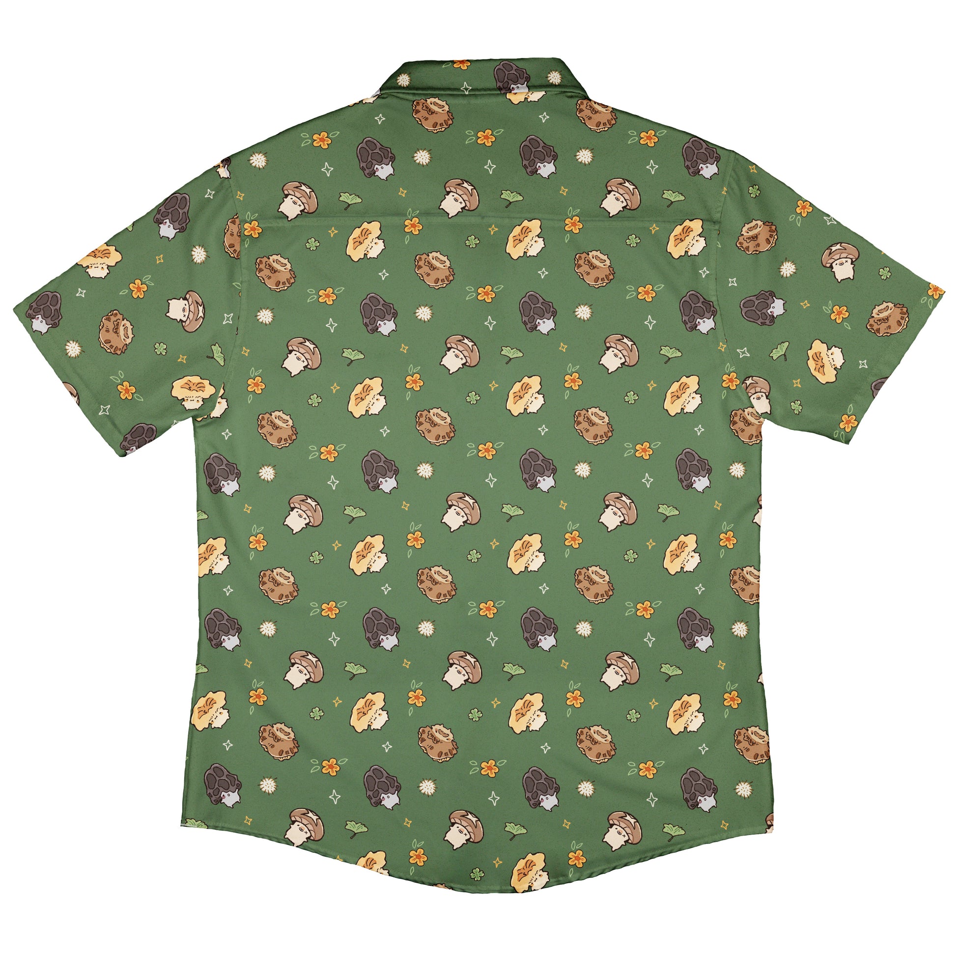 Fungis Green Button Up Shirt Back