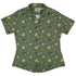 Fungis Green Curvy Button Up Shirt womens front