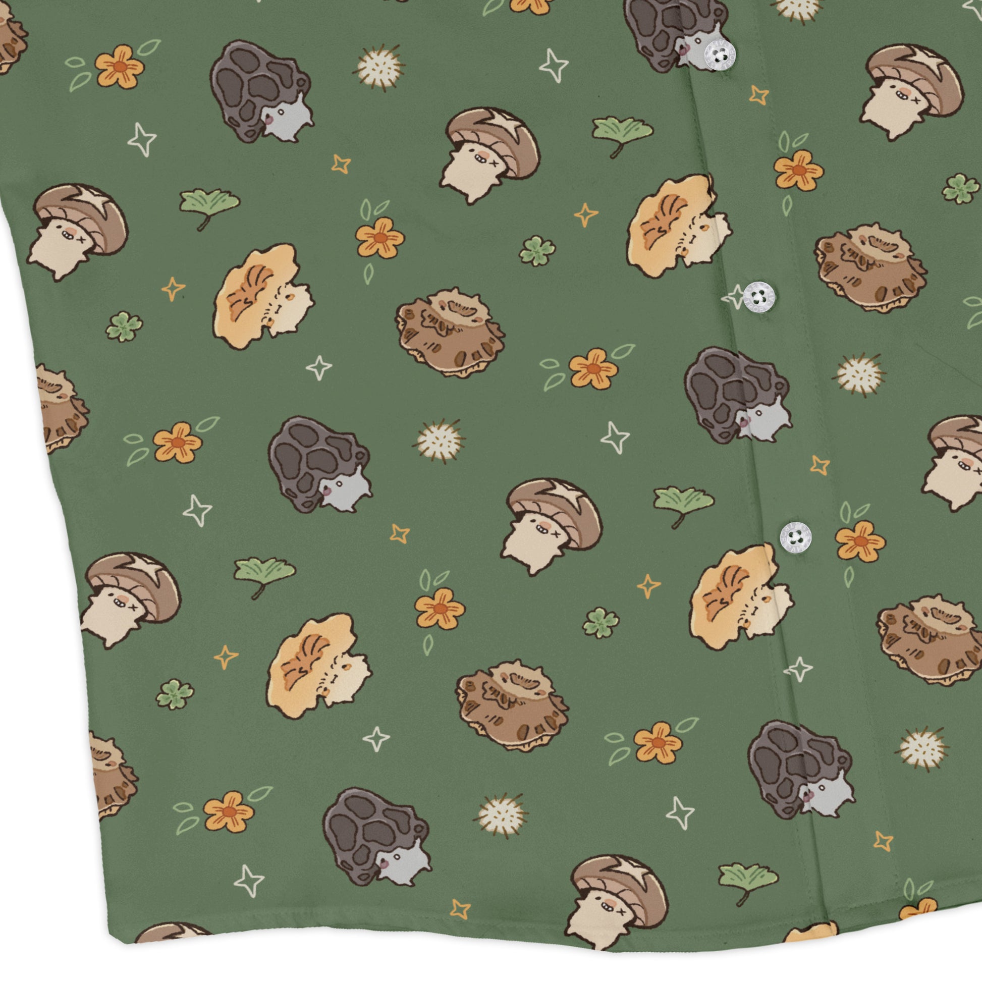Fungis Green Long Sleeve Button Up Shirt corner