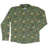 Fungis Green Long Sleeve Button Up Shirt front