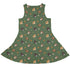 Fungis Green Sleeveless Dress back