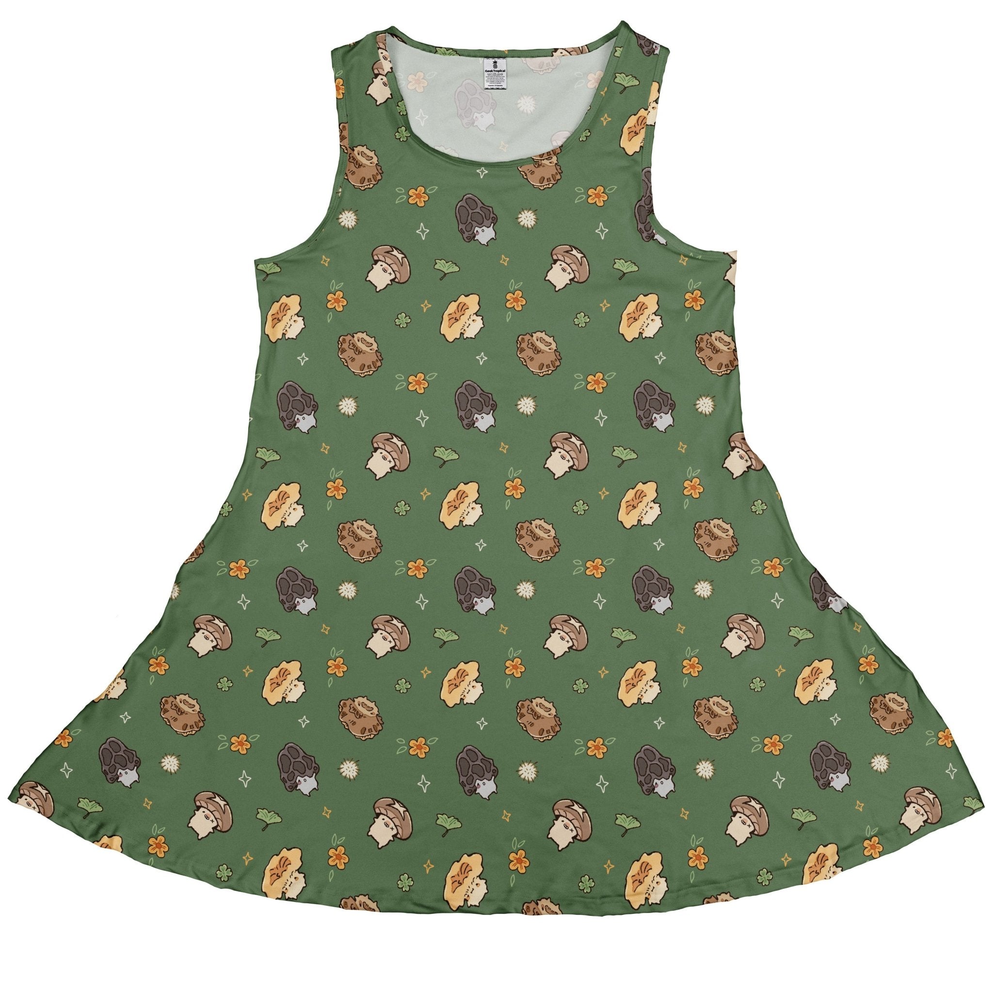 Fungis Green Sleeveless Dress 1
