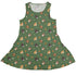 Fungis Green Sleeveless Dress front