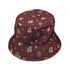 Fungis Red Bucket Hat Black Stitching