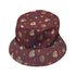 Fungis Red Bucket Hat Gray Stitching