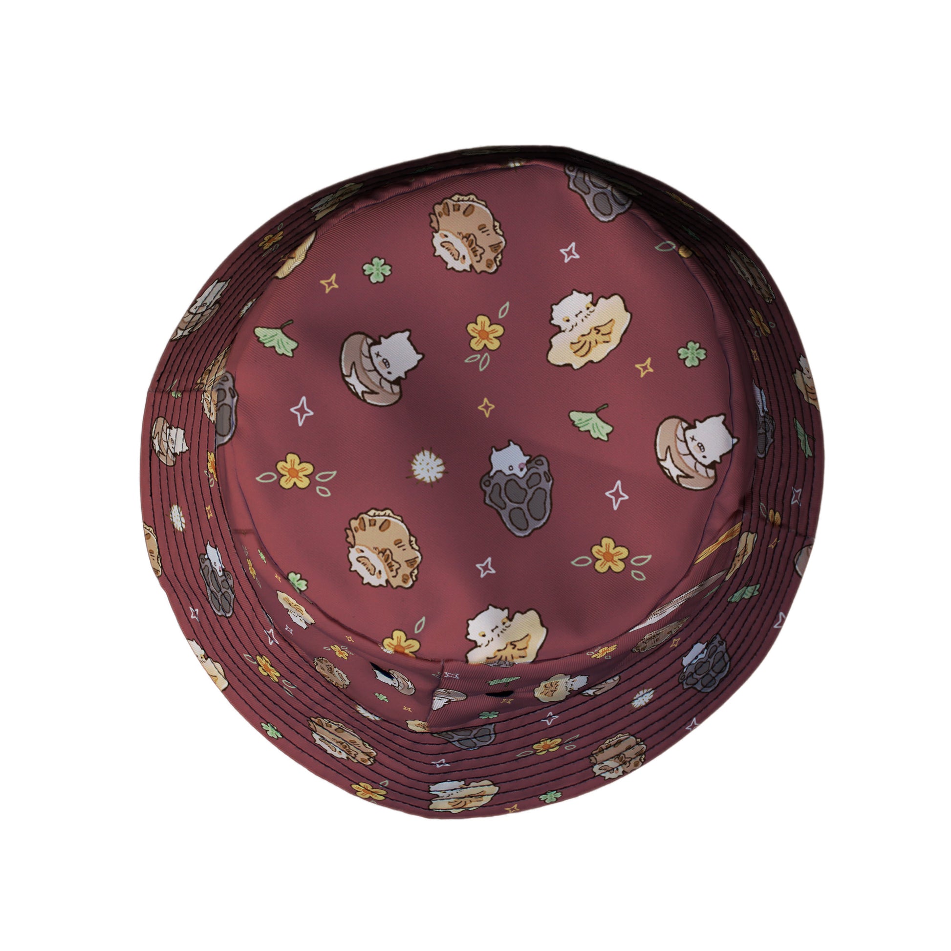 Fungis Red Bucket Hat Top View