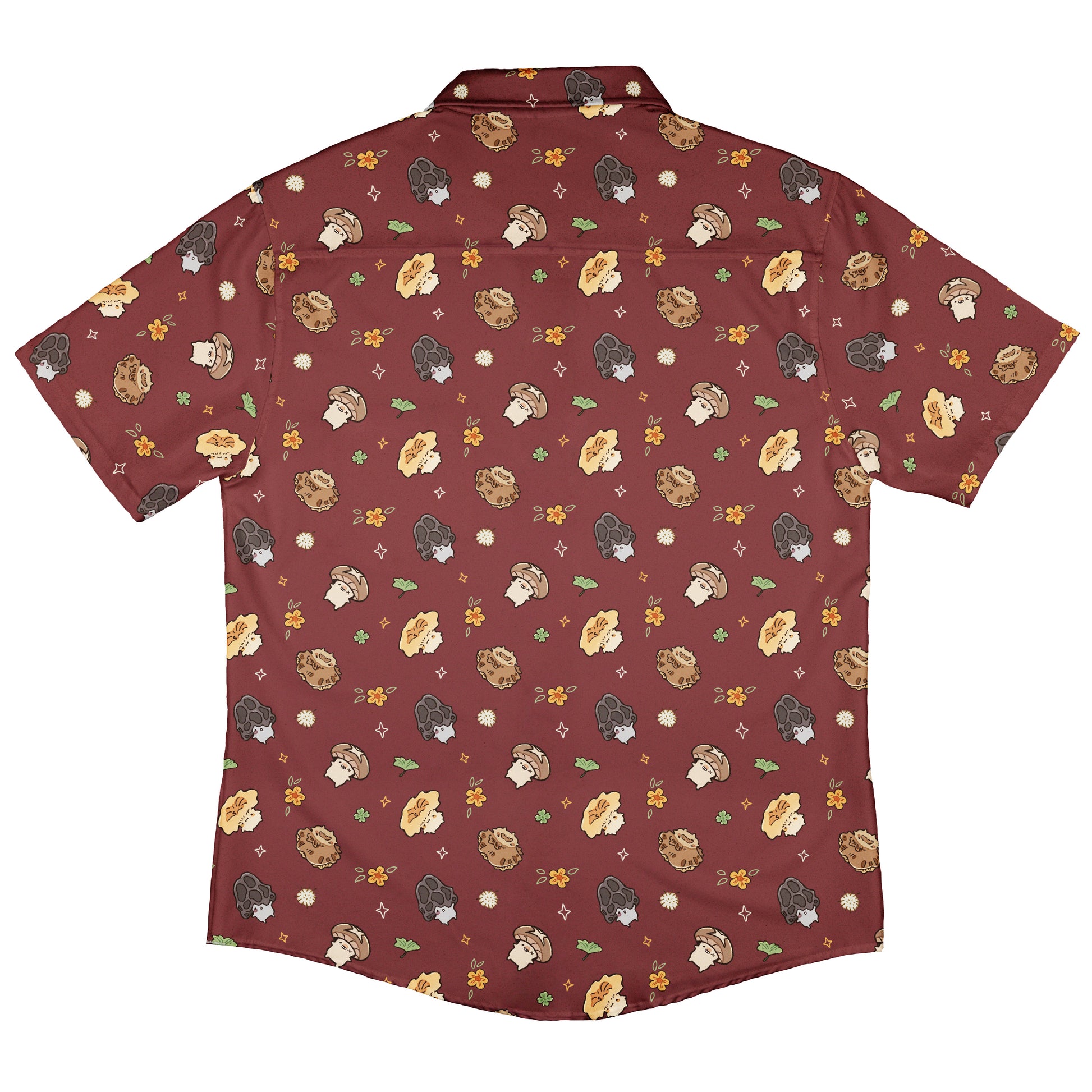Fungis Red Button Up Shirt Back