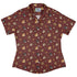 Fungis Red Curvy Button Up Shirt womens front