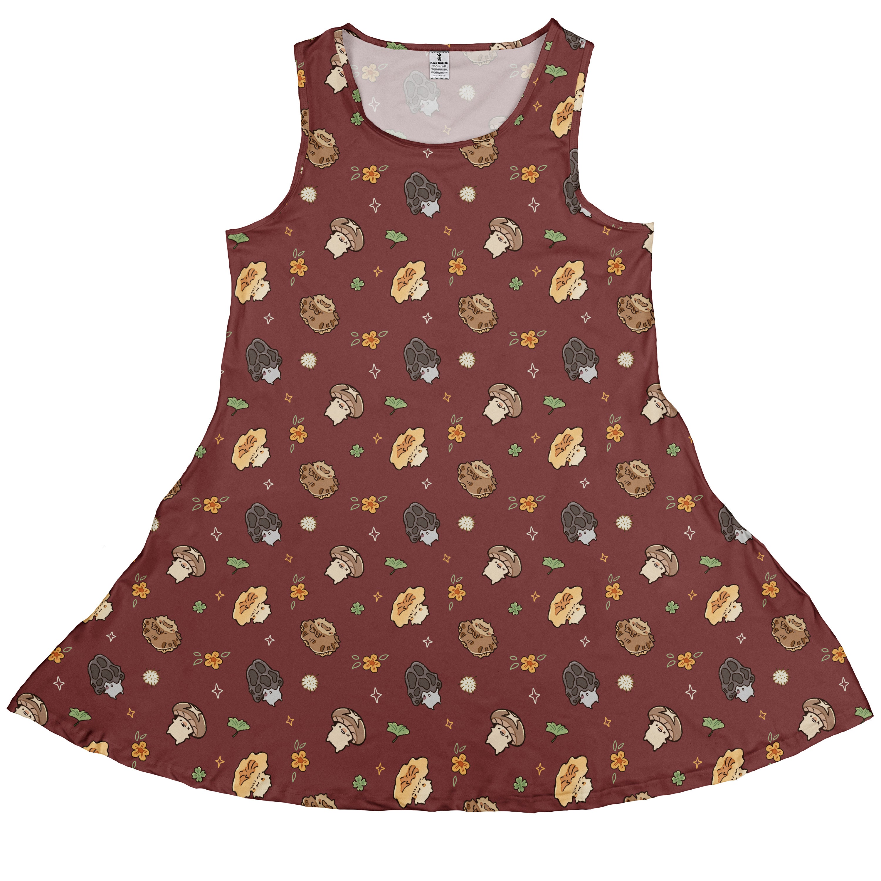 Fungis Red Sleeveless Dress front