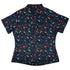 Galactic Ice Rocket Curvy Button Up Shirt Geek Nerd Design by Zirkus Design q225 science print