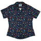 Galactic Ice Rocket Curvy Button Up Shirt Geek Nerd Design by Zirkus Design q225 science print